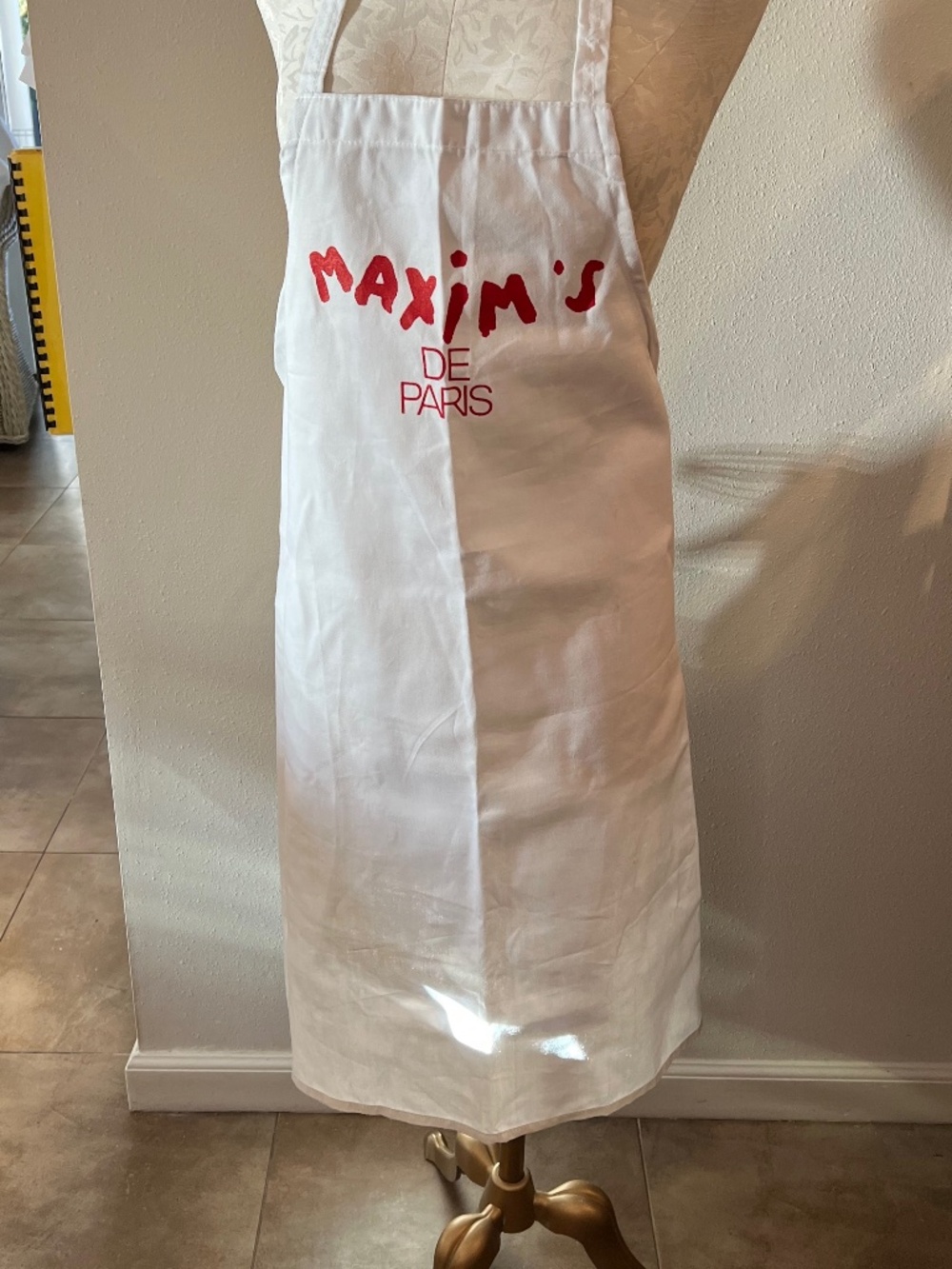 Vintage Maxims De Paris Chefs Apron